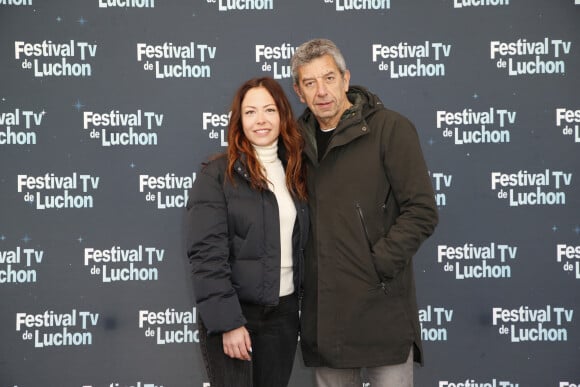 Dounia Coesens, Michel Cymes pour La doc et le véto - Photocall lors de la 24ème édition du Festival des Créations TV de Luchon. Le 10 février 2022 © Christophe Aubert via Bestimage