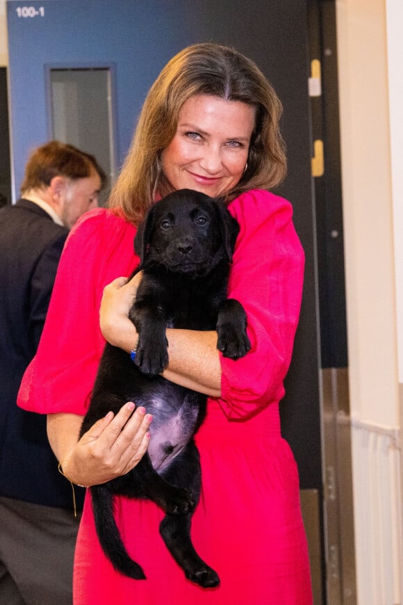 La princesse Martha Louise de Norvège inaugure l'école canine Veiviseren destinée aux chiens-guides de l'Association norvégienne des aveugles à As (Norvège), le 7 septembre 2022. 