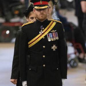 Le prince Harry, duc de Sussex - Veillée des petits-enfants de la reine Elizabeth II au Westminster Hall à Londres, Royaume Uni, le 17 septembre 2022. 