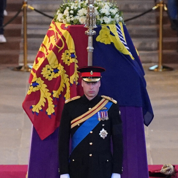 Le prince William, prince de Galles - Veillée des petits-enfants de la reine Elizabeth II au Westminster Hall à Londres, Royaume Uni, le 17 septembre 2022. 