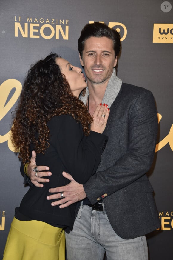 Emmanuelle Rivassoux et son compagnon - Cérémonie des Melty Future Awards 2015 au Grand Rex à Paris le 28 janvier 2015.