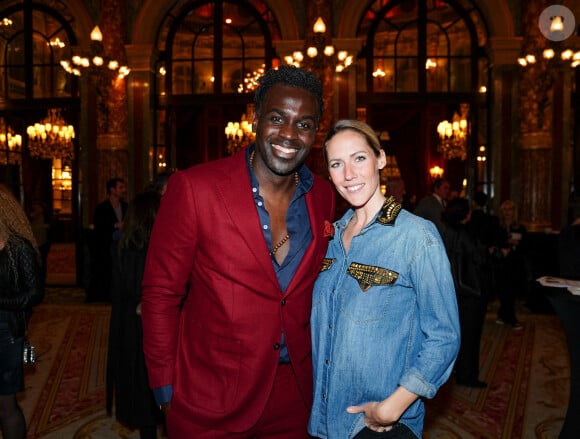 Exclusif - Sandy Heribert, Duke Tshomba - Vernissage de l'exposition "Ephemere", sculptures et toiles de de l'artiste Kyo par Lilly O Events à l'hôtel Intercontinental Paris le Grand Paris le 21 avril 2023. © Anne-Sophie Guebey via Bestimage