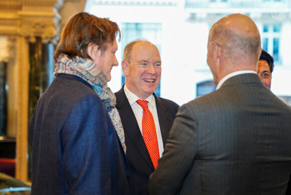 Exclusif - le prince Albert II de Monaco - Vernissage de l'exposition "Ephemere", sculptures et toiles de de l'artiste Kyo par Lilly O Events à l'hôtel Intercontinental Paris le Grand Paris le 21 avril 2023. © Anne-Sophie Guebey via Bestimage