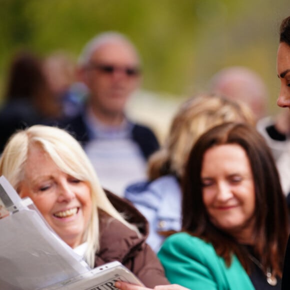 Kate Catherine Middleton, princesse de Galles, en visite au Mémorial de Aberfan. Le 28 avril 2023 