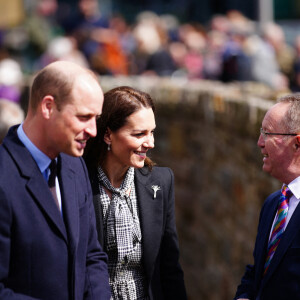 Le prince William de Galles et Kate Catherine Middleton, princesse de Galles, en visite au Mémorial de Aberfan. Le 28 avril 2023 