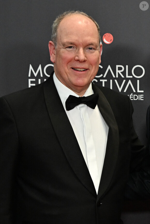 Le prince Albert II de Monaco durant la soirée de clôture du 20eme Monte Carlo Film Festival de la Comédie, au Grimaldi Forum à Monaco. Le 29 avril 2023. © Bruno Bebert / Bestimage