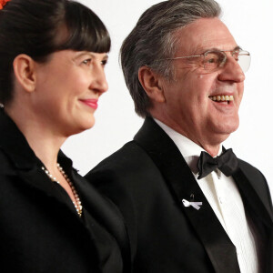 Daniel Auteuil et sa femme Aude Ambroggi - Photocall lors de la 43ème cérémonie des Cesar à la salle Pleyel à Paris, le 2 mars 2018. © Dominique Jacovides - Olivier Borde / Bestimage 