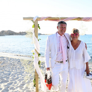 Et n'a jamais souhaité exposer publiquement sa vie
Exclusif - Soirée du mariage de Christine Bravo et Stéphane Bachot sur la plage du restaurant Marinella à l'Ile Rousse en Corse le 11 Juin 2022 © Dominique Jacovides / Bestimage