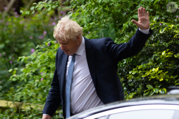 Boris Johnson arrive au 10 Downing Street à Londres, le 25 mai 2022.