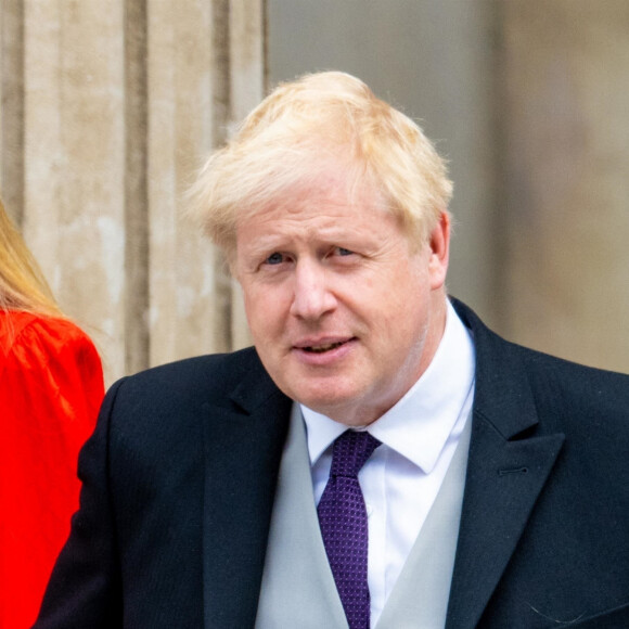Boris Johnson à la sortie du 10 Downing Street à Londres. Boris Johnson vient d'annoncer sa démission du parti conservateur. Londres, le 7 juillet 2022.