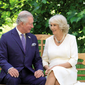 Charles III et la reine Camilla ne vivent pas à Buckingham, où ils travaillent seulement. 
Le prince Charles, prince de Galles et Camilla Parker Bowles, duchesse de Cornouailles posent pour leur carte voeux. 
