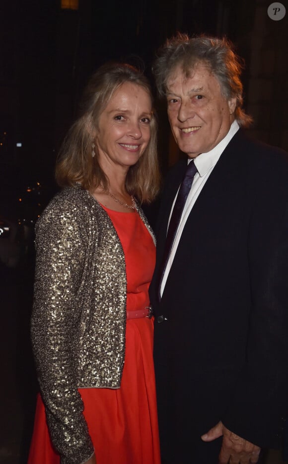 Sabrina Guinness et son mari Sir Tom Stoppard - Soirée de pré-mariage de Nicky Hilton et James Rothschild au manoir Spencer House à Londres. Le 9 juillet 2015 