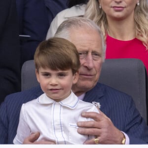 Le prince Charles, prince de Galles, Le prince Louis de Cambridge - Jubilé de platine de la reine Elisabeth II d'Angleterre à Bukingham Palace à Londres, le 5 juin 2022. 