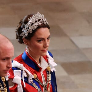 Le prince William, prince de Galles, et Catherine (Kate) Middleton, princesse de Galles - Les invités à la cérémonie de couronnement du roi d'Angleterre à l'abbaye de Westminster de Londres, Royaume Uni, le 6 mai 2023. 