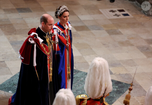 Le prince William, prince de Galles, et Catherine (Kate) Middleton, princesse de Galles - Les invités à la cérémonie de couronnement du roi d'Angleterre à l'abbaye de Westminster de Londres, Royaume Uni, le 6 mai 2023. 