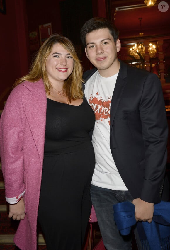 Charlotte Gaccio et son frère Enzo Gaccio - Backstage de la 150ème représentation de la pièce "Je préfère qu'on reste amis" au Théâtre Antoine à Paris le 5 novembre 2014.