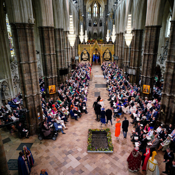 Les invités à la cérémonie de couronnement du roi d'Angleterre à l'abbaye de Westminster de Londres, Royaume Uni, le 6 mai 2023.