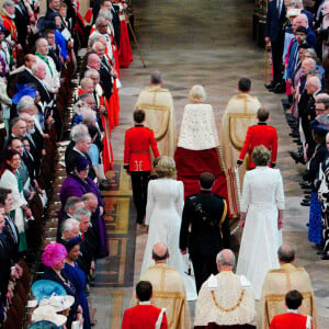 Le roi Charles III d'Angleterre et Camilla Parker Bowles, reine consort d'Angleterre - Les invités à la cérémonie de couronnement du roi d'Angleterre à l'abbaye de Westminster de Londres, Royaume Uni, le 6 mai 2023.