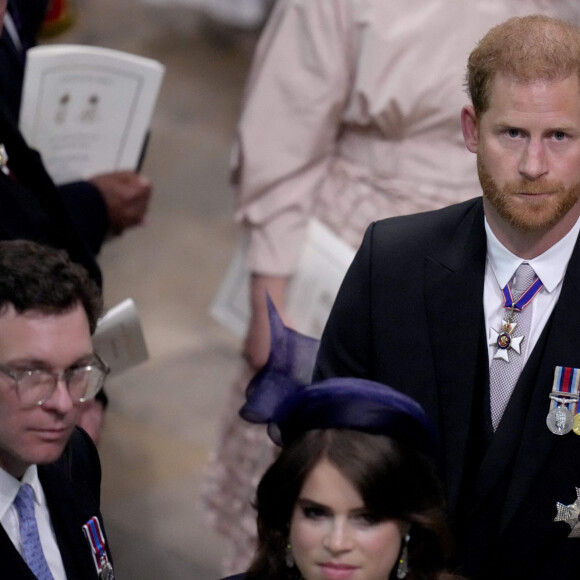 Cérémonie de couronnement du roi d'Angleterre à l'abbaye de Westminster de Londres Le prince Harry, duc de Sussex lors de la cérémonie de couronnement du roi d'Angleterre à Londres, Royaume Uni, le 6 mai 2023.