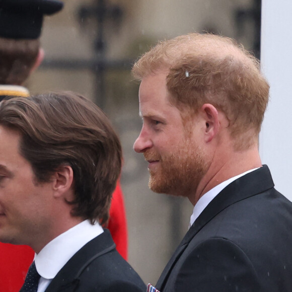 Les invités à la cérémonie de couronnement du roi d'Angleterre à l'abbaye de Westminster de Londres Edoardo Mapelli Mozzi, Le prince Harry, duc de Sussex lors de la cérémonie de couronnement du roi d'Angleterre à Londres, Royaume Uni, le 6 mai 2023.