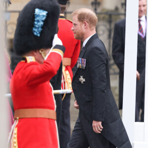 Les invités à la cérémonie de couronnement du roi d'Angleterre à l'abbaye de Westminster de Londres Le prince Harry, duc de Sussex lors de la cérémonie de couronnement du roi d'Angleterre à Londres, Royaume Uni, le 6 mai 2023.