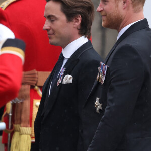 Les invités à la cérémonie de couronnement du roi d'Angleterre à l'abbaye de Westminster de Londres Le prince Harry, duc de Sussex - Les invités arrivent à la cérémonie de couronnement du roi d'Angleterre à l'abbaye de Westminster de Londres, Royaume Uni, le 6 mai 2023.