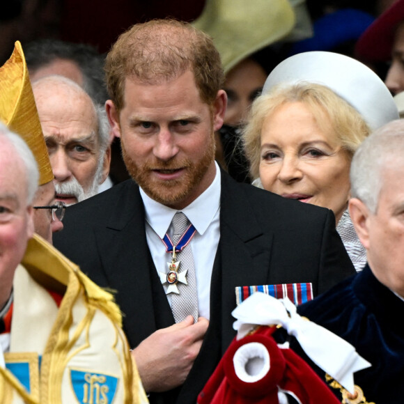 Sortie de la cérémonie de couronnement du roi d'Angleterre à l'abbaye de Westminster de Londres Le prince Harry, duc de Sussex - Sortie de la cérémonie de couronnement du roi d'Angleterre à l'abbaye de Westminster de Londres, Royaume Uni, le 6 mai 2023.