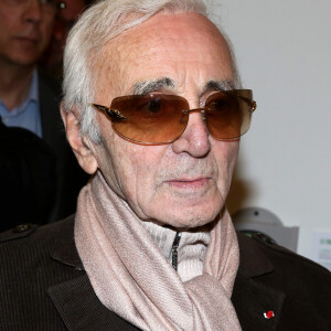 Charles Aznavour était très perfectionniste.  
Charles Aznavour à la Galerie des Bibliothèques de Paris, le 12 avril 2013. © Dominique Jacovides / Bestimage