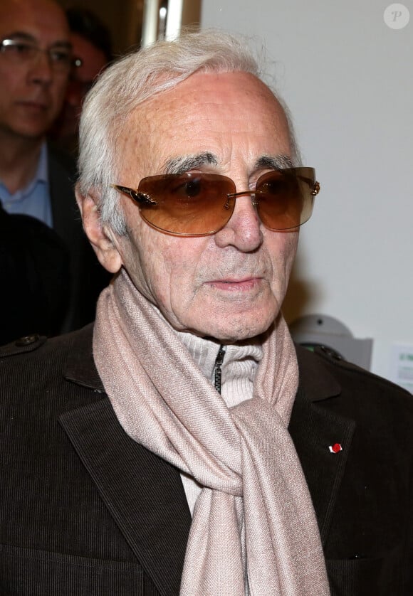 Charles Aznavour était très perfectionniste.  
Charles Aznavour à la Galerie des Bibliothèques de Paris, le 12 avril 2013. © Dominique Jacovides / Bestimage