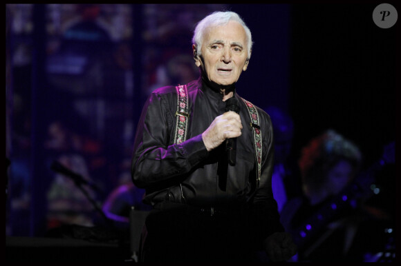 Charles Aznavour à l'Olympia de Paris, le 28 septembre 2011. © Agence / Bestimage