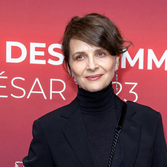 Juliette Binoche au photocall du dîner des nommés au Cesar 2023 au Fouquet's à Paris le 6 février 2023. © Olivier Borde / Bestimage 