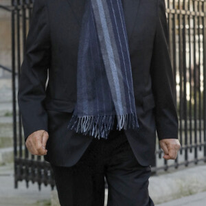 Jean-Pierre Foucault - Sorties des obsèques de Jean-Pierre Pernaut en la Basilique Sainte-Clotilde à Paris le 9 mars 2022. © Christophe Clovis/Bestimage