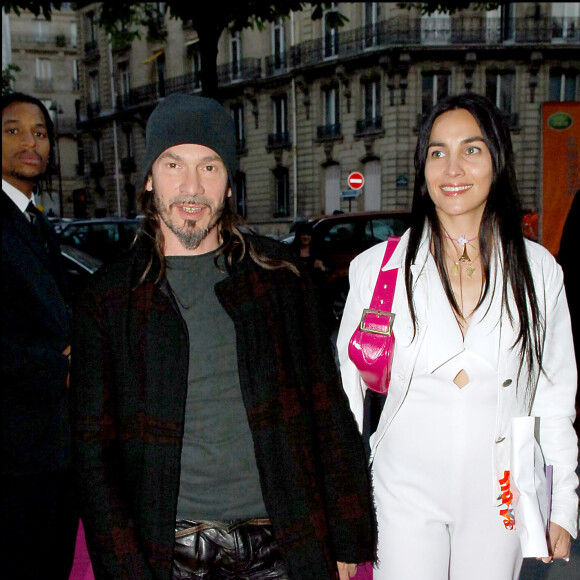 Florent Pagny et sa femme Azucena à l'anniversaire de Cathy Guetta