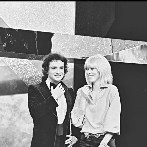 Michel Sardou et Mireille Darc en 1975.