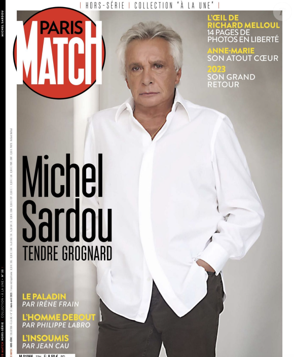 Michel Sardou fait la Une du hors-série de Paris Match publié en mars 2023.