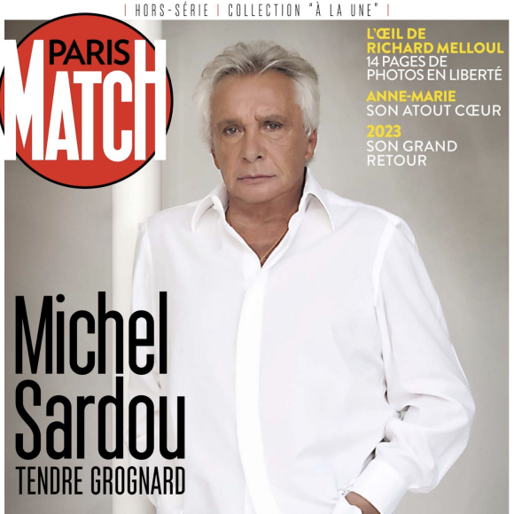 Michel Sardou fait la Une du hors-série de Paris Match publié en mars 2023.