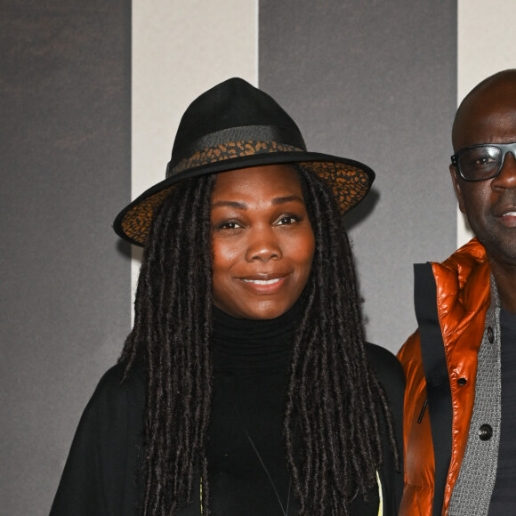 Exclusif - Kareen Guiock et Lilian Thuram - Photocall de l'avant-première du film "Les Trois Mousquetaires : D'Artagnan" aux Invalides à Paris le 21 mars 2023. © Guirec / Moreau / Jacovides / Bestimage
