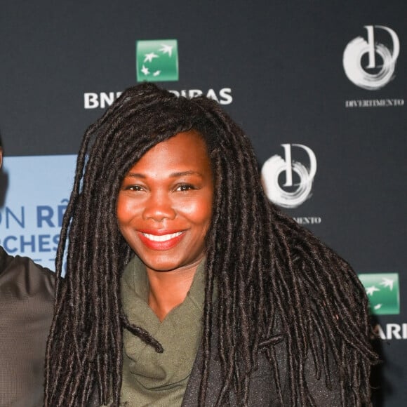 Lilian Thuram et sa femme Kareen Guiock - Première du film "Divertimento" au cinéma Le Grand Rex à Paris le 16 janvier 2023. © Coadic Guirec/Bestimage