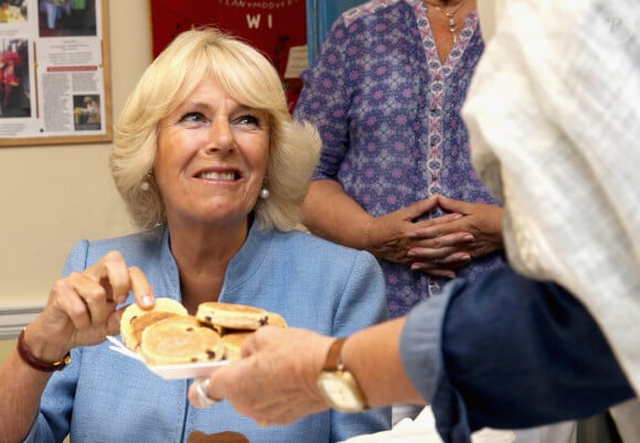 Camilla Parker Bowles, duchesse de Cornouailles, en visite à la YMCA à Llandovery. Le 8 juillet 2015