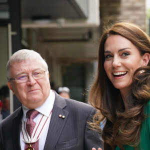 Catherine (Kate) Middleton, princesse de Galles, arrive pour une visite au Centre Anna Freud, un centre de recherche, de formation et de traitement sur la santé mentale des enfants à Londres, Royaume Uni, le 18 mai 2023. 