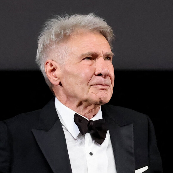 Le temps qui passe est au coeur du dernier opus de la saga Indiana Jones.
Harrison Ford reçoit une palme d'or d'honneur lors du 76ème Festival International du Film de Cannes, au Palais des Festivals à Cannes. © Borde-Jacovides-Moreau / Bestimage