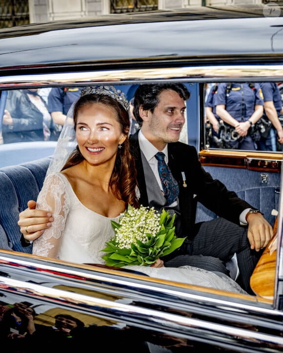 Le couple s'est marié religieusement à l'église Saint Kajetan.
Mariage de Louis Prince de Bavière et de Sophie-Alexandra Evekink à l'église Saint Kajetan (Theatinerkirche) à Munich, Allemagne, le 20 mai 2023. 
