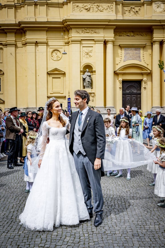 Mariage de Louis Prince de Bavière et de Sophie-Alexandra Evekink à l'église Saint Kajetan (Theatinerkirche) à Munich, Allemagne, le 20 mai 2023. 