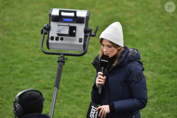 Isabelle Ithurburu (journaliste canal+) - Bordeaux-Bègles s'impose face à Clermont (37 - 36) lors du match de rugby en Top 14, le 30 janvier 2021 à Cklermont-Ferrand. © Frédéric Chambert / Panoramic / Bestimage