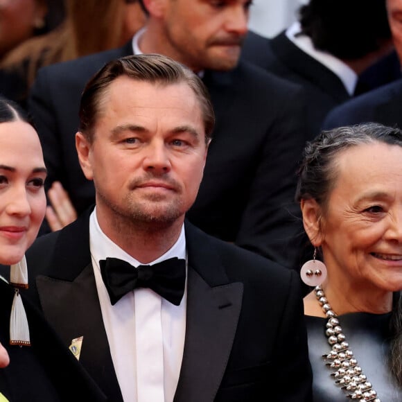 Cara Jade Myers, Robert de Niro, Martin Scorsese, Lily Gladstone, Leonardo DiCaprio, Tantoo Cardinal - Montée des marches du film " Killers of the flower moon " lors du 76ème Festival International du Film de Cannes, au Palais des Festivals à Cannes. Le 20 mai 2023 © Jacovides-Moreau / Bestimage