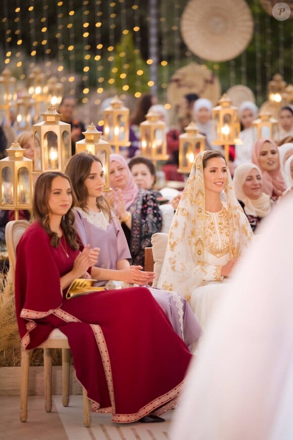 Dîner de pré-mariage du prince Hussein de Jordanie et de Rajwa al Saif, au palais royal à Amman (Jordanie), le 22 mai 2023. Le mariage du fils aîné du roi Abdallah II et de la reine Rania de Jordanie avec Rajwa al Saif, sera célébré le 1er juin 2023. 
