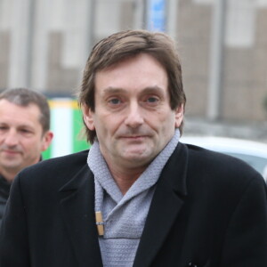 Pierre Palmade lors des obsèques de Véronique Colucci au cimetière communal de Montrouge, le 12 avril 2018.