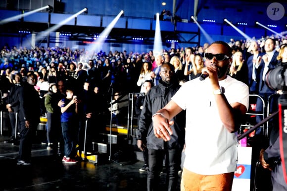 Exclusif - Gims - Enregistrement de l'émission "Le gala des Pièces Jaunes, le concert événement" au Zenith de Paris, diffusée le 28 janvier sur France 2. Le 25 janvier 2023 © Dominique Jacovides / Bestimage 