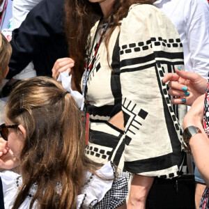 Raphael Elmaleh, Tatiana Santo Domingo Casiraghi, Charlotte Casiraghi et son mari Dimitri Rassam - La famille princière de Monaco lors du 80ème Grand Prix de Monaco de Formule 1 à Monaco le 28 mai 2023. © Bruno Bebert/Bestimage 