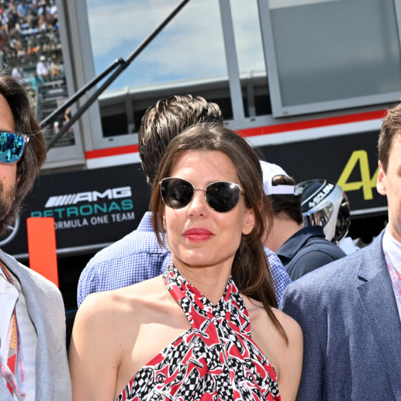 Charlotte Casiraghi et son mari Dimitri Rassam, Louis Ducruet - La famille princière de Monaco lors du 80ème Grand Prix de Monaco de Formule 1 à Monaco le 28 mai 2023. © Bruno Bebert/Bestimage 